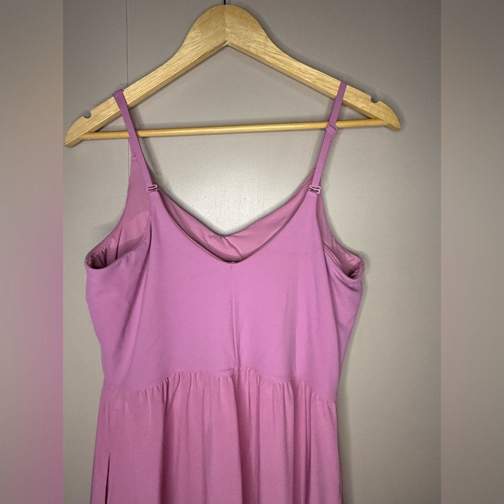 Athleta Elation V-Neck Hybrid Dress Bubblegum Maritima Pink Womens Size M - Picture 7 of 10
